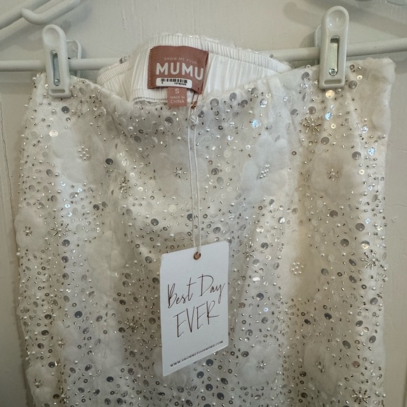 NWT - Show Me Your MuMu Beaded Floral Wedding Skirt - Picture 5 of 6